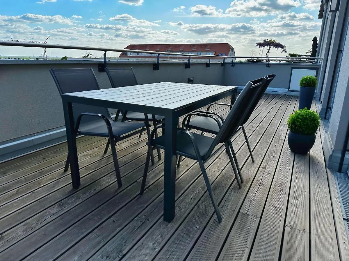 Apartment Elegante Skyline Wohnung Leipzig